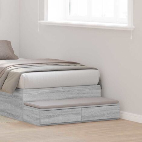 Tiroirs de lit avec tiroir Sonoma gris 75 x 36.5 x 16.5 cm vidaXL
