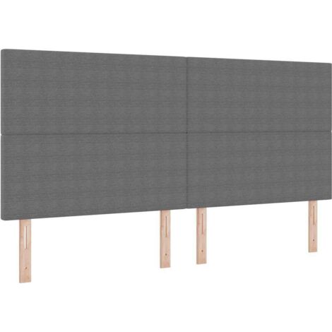 Tête de lit avec tête de lit Gris clair 200 cm Tissu côtelé vidaXL