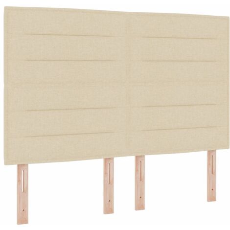 Tête de lit Hauteur réglable Manuel Crème 140 cm tissu vidaXL