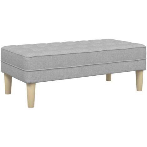vidaXL banc avec coussin Gris nuage 113 x 57 x 39 cm tissu (1/5)