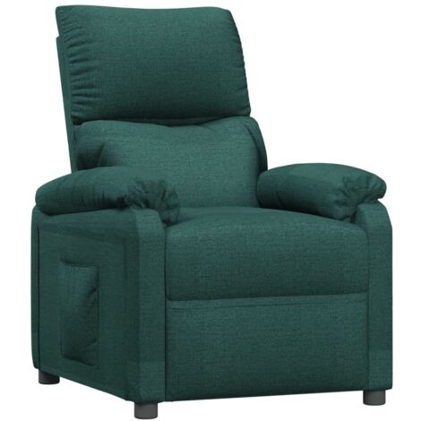 Fauteuil inclinable Vert foncé Tissu vidaXL (1/5)