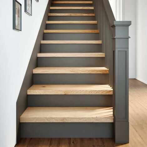 Marches d'escalier 2 pcs non traité bois de chêne massif vidaXL