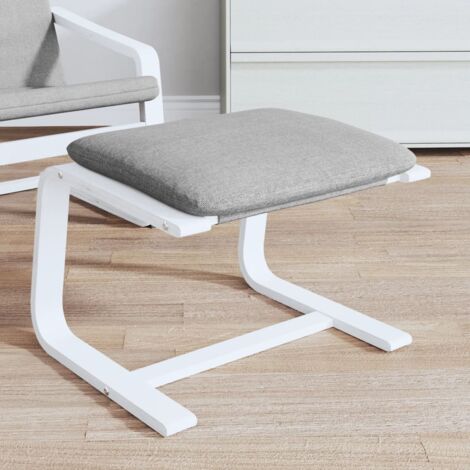Repose pied Tabouret Confortable, Meuble de salon, Gris clair 51x41x40 cm Tissu vidaXL