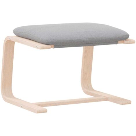 Repose pied Tabouret Confortable, Meuble de salon, Gris clair 51x41x40 cm Tissu vidaXL