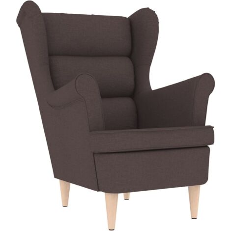 Fauteuil marron foncé 74x84x100 cm tissu vidaXL
