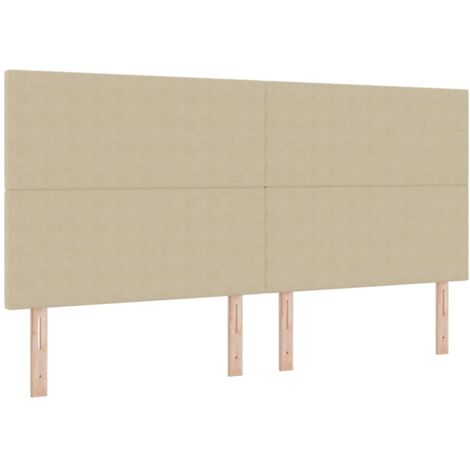 Tête de lit Vert gris clair 200 cm Tissu côtelé vidaXL