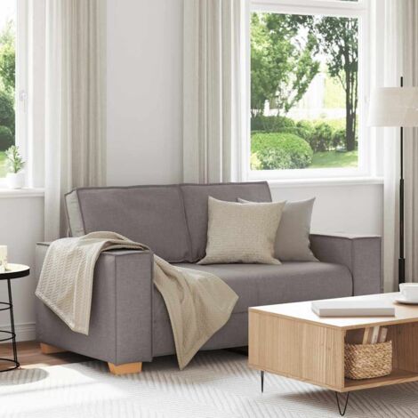 Canapé 2 places Taupe 120 cm Tissu vidaXL (1/5)