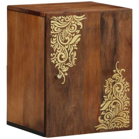 vidaXL Meuble mural Marron miel 38 x 33 x 48 cm Bois de mangue massif (1/5)