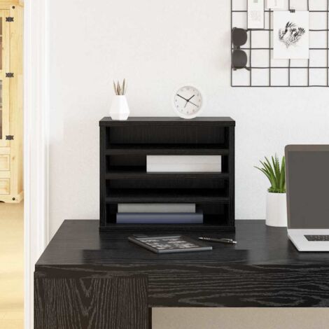 Organiseur de bureau Chêne noir 36 x 26 x 29.5 cm vidaXL