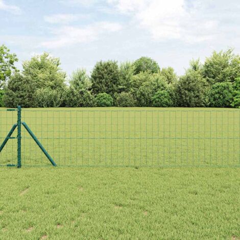 Clôture Euro Vert 0.4 x 10 m Fer revêtu de PVC vidaXL