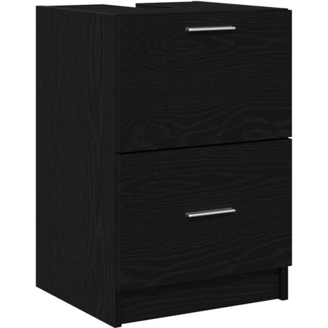 Meuble sous-lavabo  chêne noir 40x37x59 cm Bois d'ingénierie vidaXL
