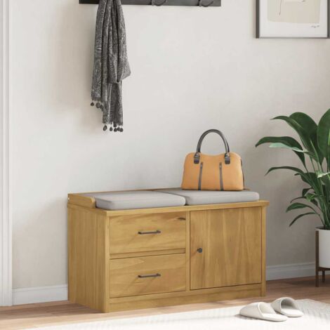 Banc de couloir SANDNES 87x40x50 cm bois de pin massif vidaXL