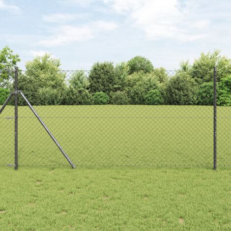 vidaXL Chain Link Fence 10 x 1.2 m Steel Grey (1/5)