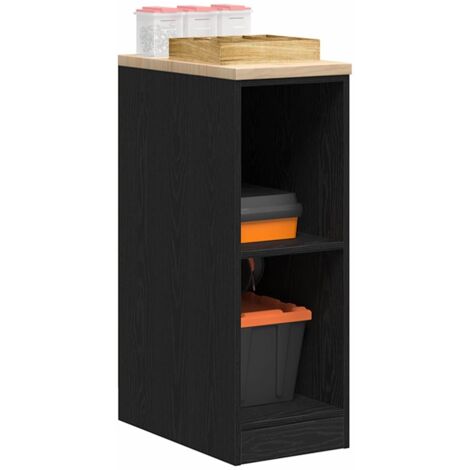 vidaXL Armoire de rangement de garage noir 30x51x85 cm bois de pin (1/5)