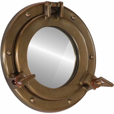 Miroir en forme de porthole mural Ø23 cm aluminium et verre vidaXL