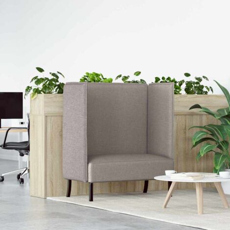 Canapé à Haut Dossier 101cm Taupe tissu vidaXL (1/5)