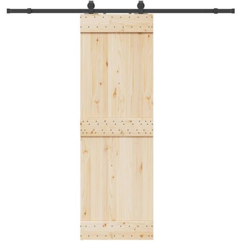 vidaXL Kit de quincaillerie de porte coulissante 213 cm acier noir (1/5)
