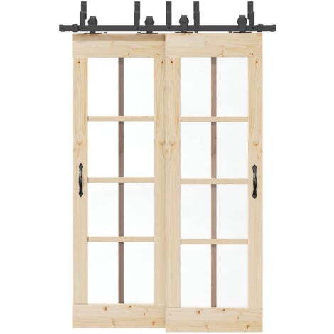 vidaXL Kit de quincaillerie de porte coulissante 152,5 cm acier noir (1/5)