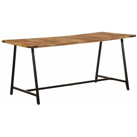 vidaXL Table à manger 160x80x75 cm bois de manguier massif (1/5)