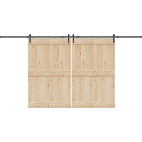 Kit de quincaillerie de porte coulissante 427 cm acier noir vidaXL (1/5)