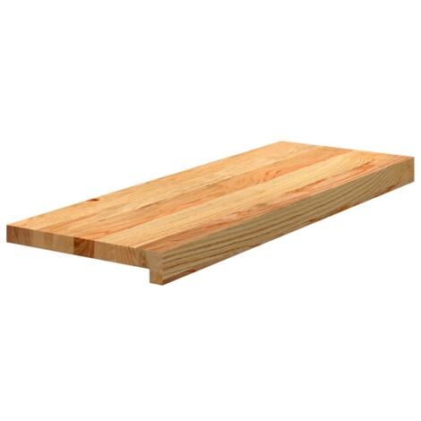 Vidaxl – Marches d'escalier en chêne massif 12 pcs marron clair 70x25x2 cm – Résistance aux insectes et champignons – Entretien facile