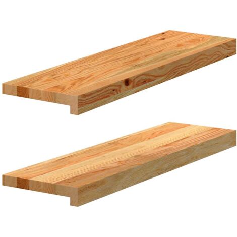 vidaXL Appuis de fenêtre 2 pcs marron clair bois de chêne massif
