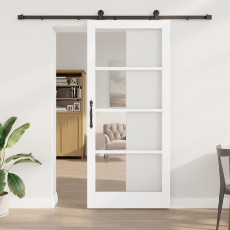 vidaXL Porte coulissante ORKDAL Blanc 93 x 211 cm
