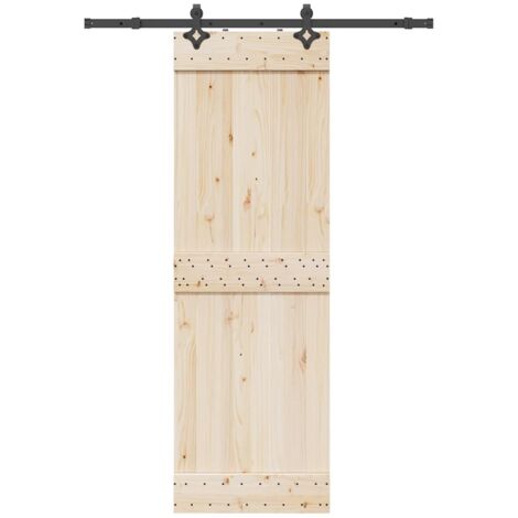 vidaXL Sliding Door Hardware Kit 152,5 cm Steel Black