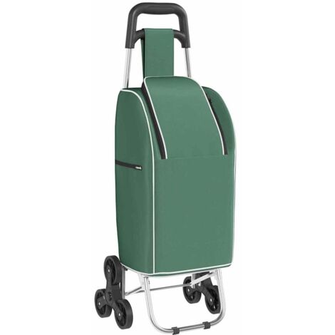 vidaXL Trolley de shopping Vert 39,5 x 33 x 93 cm Tissu Oxford (1/5)