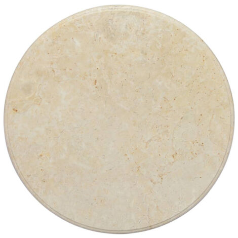 Vidaxl – Plateau de table en marbre crème Ø60x2,5 cm – Résistant et facile à nettoyer – Design élégant pour salle à manger et jardin