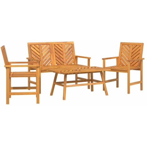 vidaXL Ensemble de salon de jardin Marron Bois d'acacia massif (1/5)