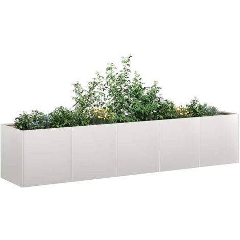 Jardinière 200x40x40 cm acier inoxydable vidaXL (1/5)
