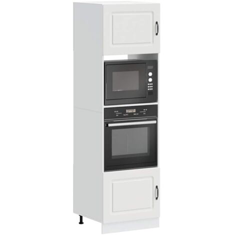 vidaXL Armoires de four 2 pcs Kalmar blanc bois d'ingénierie