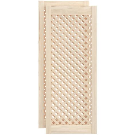Vidaxl – Portes d'armoires en treillis 2 pcs 39,5x99 cm – Bois de pin massif – Circulation d'air optimale – Remplacement pour armoires (1/5)