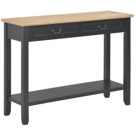 Table console Noir 110x35x80 cm Bois vidaXL