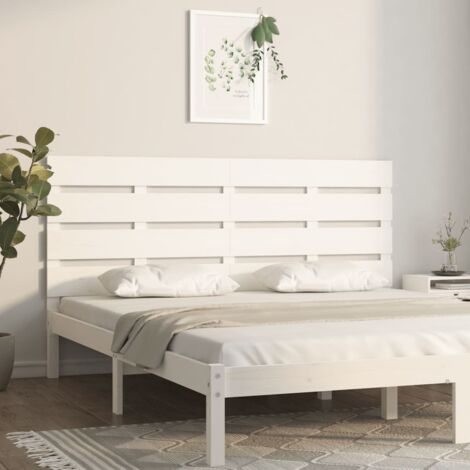 Tête de lit Blanc 200x3x80 cm Bois massif de pin vidaXL