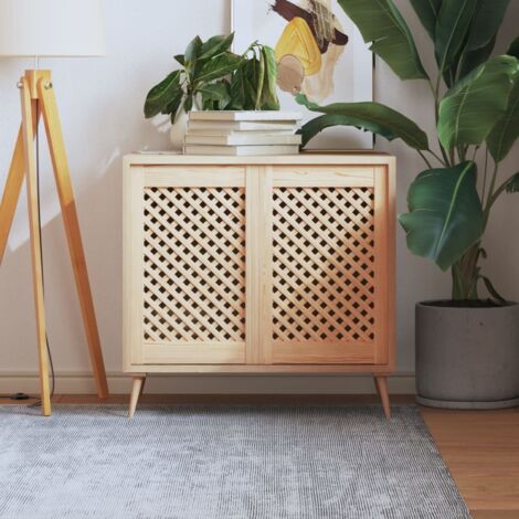 Vidaxl – Portes d'armoires en treillis 2 pcs 39,5x61,5 cm en pin massif – Design aéré pour circulation d'air – Remplacement pour meubles