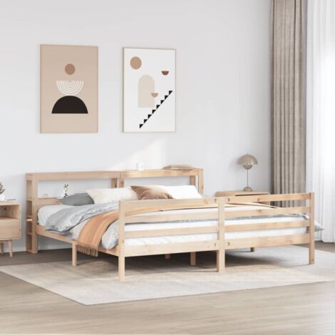 Cadre de lit avec tête de lit sans matelas 200x200 cm vidaXL (1/5)