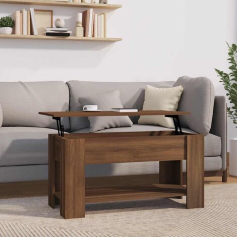 Table basse Chêne marron 101x49x52 cm Bois d'ingénierie vidaXL (1/5)