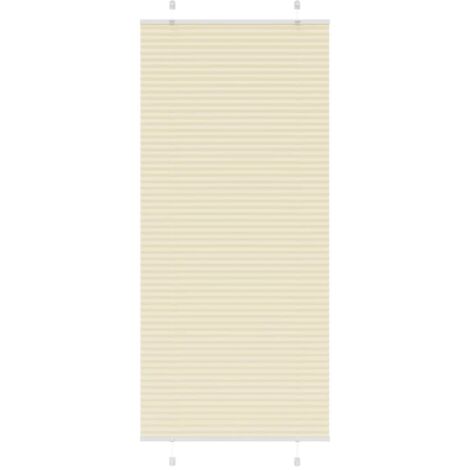 vidaXL Pleated Blind Cream 100x200 cm Fabric Width 99,4 cm Polyester