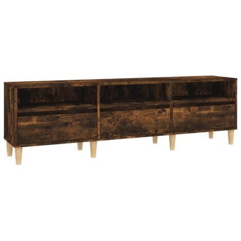 vidaXL TV Cabinet Smoked Oak 150x30x44,5 cm Engineered Wood (1/5)