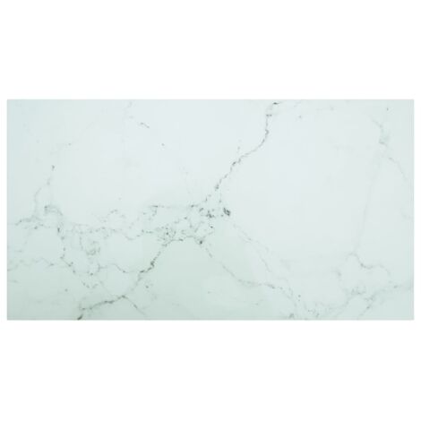 Vidaxl – Dessus de table en verre trempé 120x65 cm – Épaisseur 8 mm – Design marbre – Pour tables à manger et basses