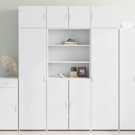 Armoire de rangement blanc 80x42,5x225 cm bois d'ingénierie vidaXL