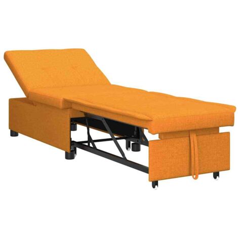 Canapé-Lit Jaune foncé 194 x 67 x 37 cm tissu vidaXL (1/5)