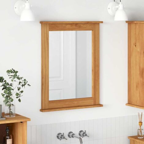 vidaXL Miroir VIGO Marron miel 55,5 x 5 x 70 cm Bois de pin massif (1/5)