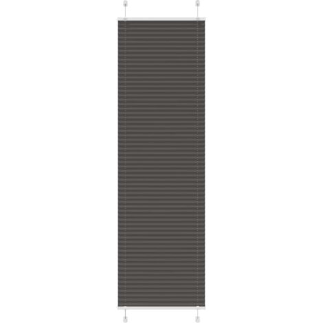 vidaXL Pleated Blind Black 60x200 cm Fabric Width 59,4 cm Polyester (1/5)