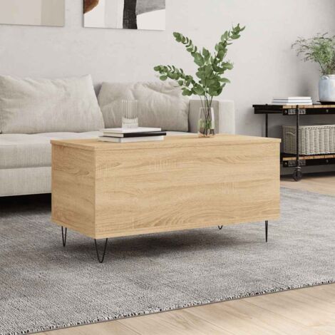 Table basse Chêne sonoma 90x44,5x45 cm Bois d'ingénierie vidaXL