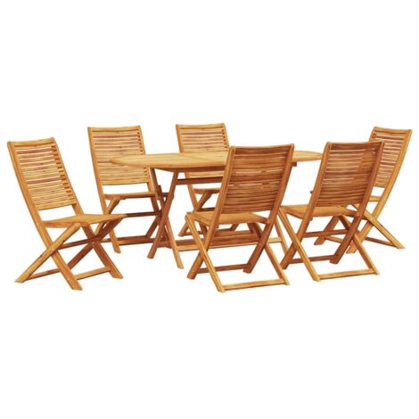 vidaXL Ensemble de salle à manger pour jardin 7 pcs Marron (1/5)