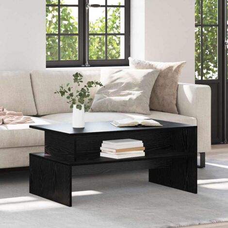 Table basse Chêne noir 90 x 55 x 42.5 cm Bois d'ingénierie vidaXL (1/5)