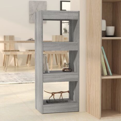 Bibliothèque/Séparateur de pièce Sonoma gris Bois d'ingénierie vidaXL